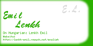 emil lenkh business card